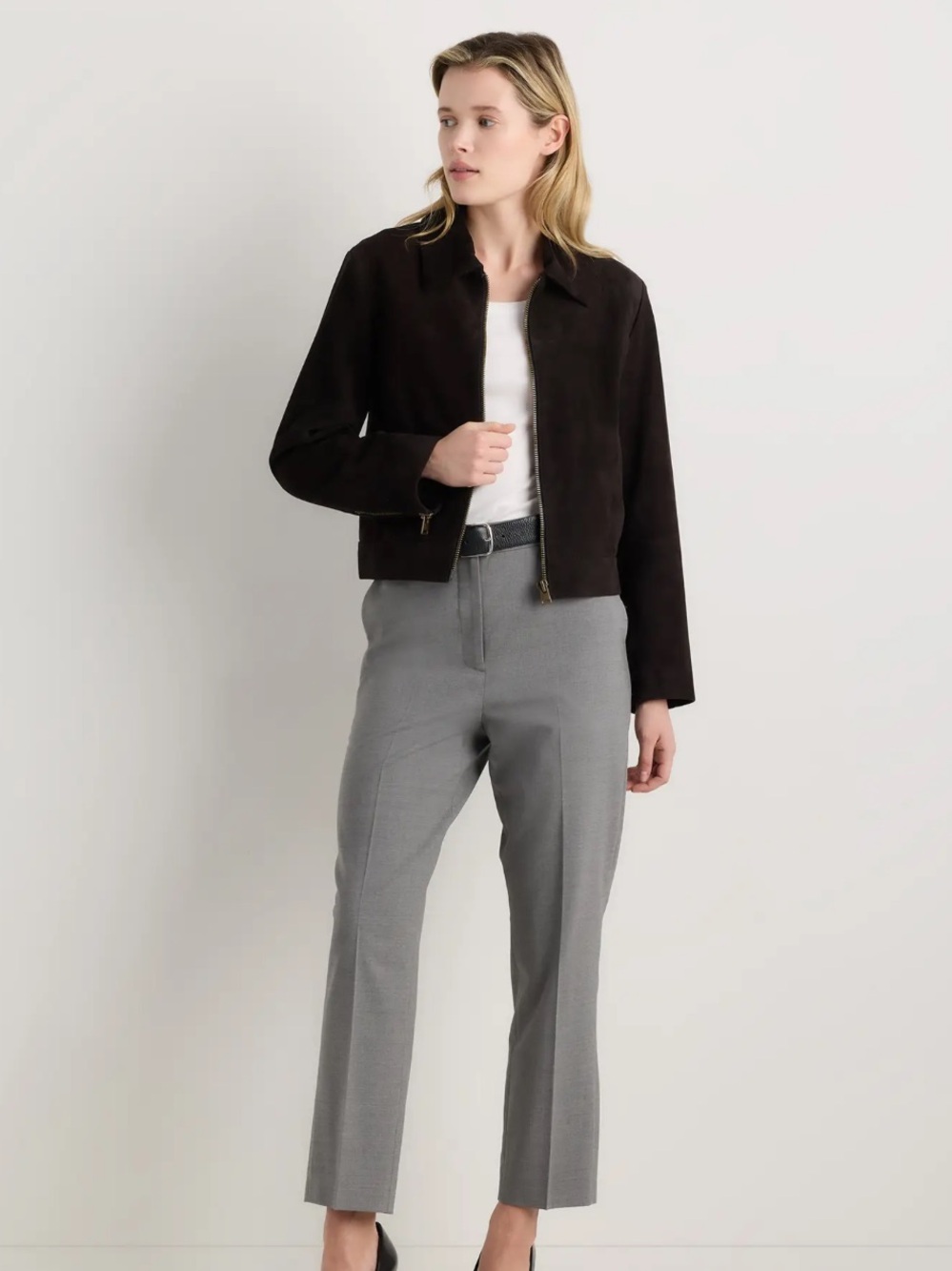 QUINCE Italian Wool Slim Leg Ankle Pants Size 4 NWT